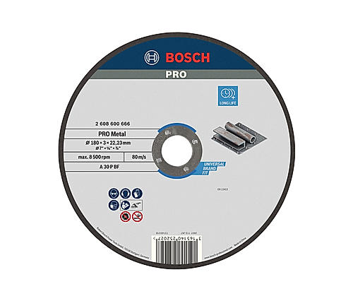 Standard for Metal Cutting Discs with Straight Centre, 22.23 mm Bore for Large Angle Grinders (Pack of 25)