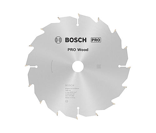 Bosch Circular Saw Blade for wood 7'' / 184mm dia, 20mm Bore , 16 Teeth, Pack of 1