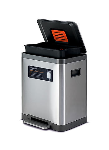 Bellagio Matt Steel 20L Dustbin 410High-Quality Stainless Steel Pedal Trash Can/DustBin With Plastic Bucket 