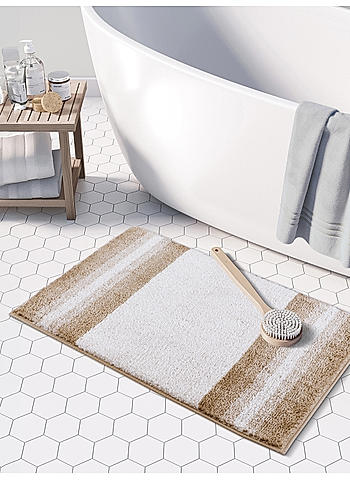 Luxe (50x80cm) Gold Anti-Slip Bath Mat with TPR Backing