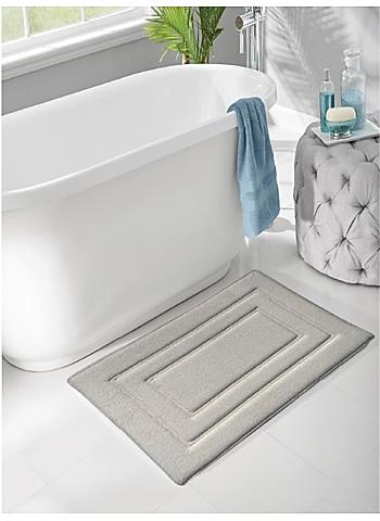 (50x75cm Beige) Memory Foam Bath Mat 