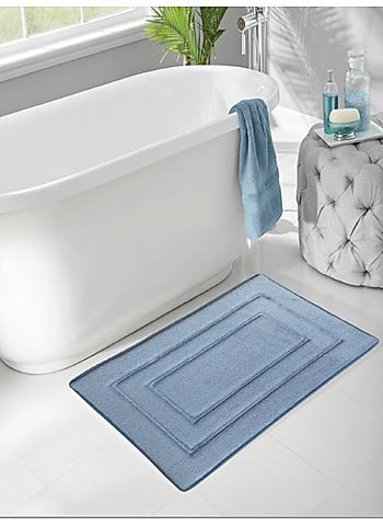 (50x100cm Light Blue) Memory Foam Bath Mat 