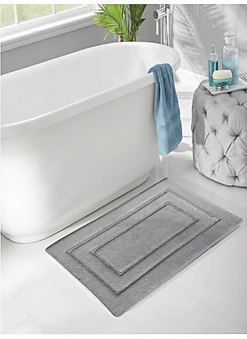 (50x75cm Light Grey) Memory Foam Bath Mat 