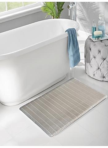 (50x75cm Cream) Memory Foam Bath Mat 