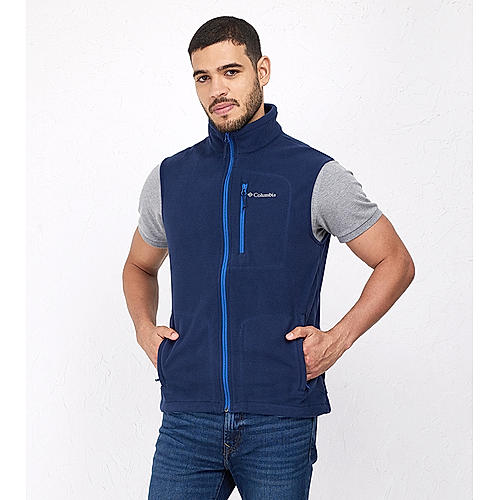 Columbia Mens Navy Fast Trek Fleece Vest