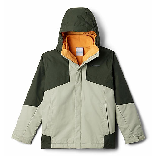 Columbia Kids Boys Green Omni-Heat Reflective Bugaboo III Fleece Interchange Jacket