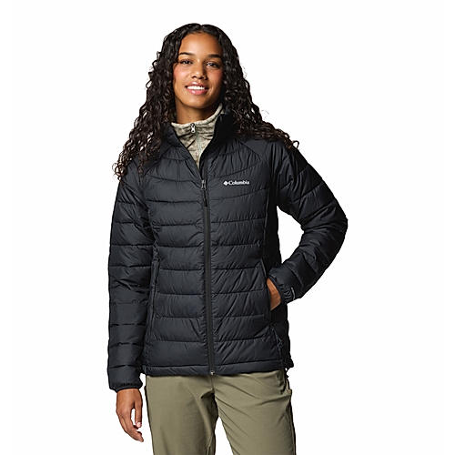 Columbia Womens Black Omni-Heat Reflective Powder Lite II Full Zip Jacket