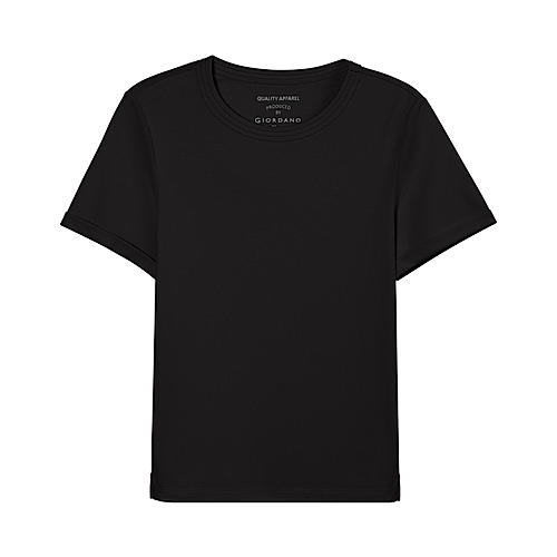 Women's Cotton Interlock Crew Neck Short Sleeve Comfort Tee