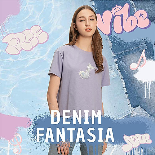 Women's Sorona Boyfriend Fit Denim Fantasia Print Tee