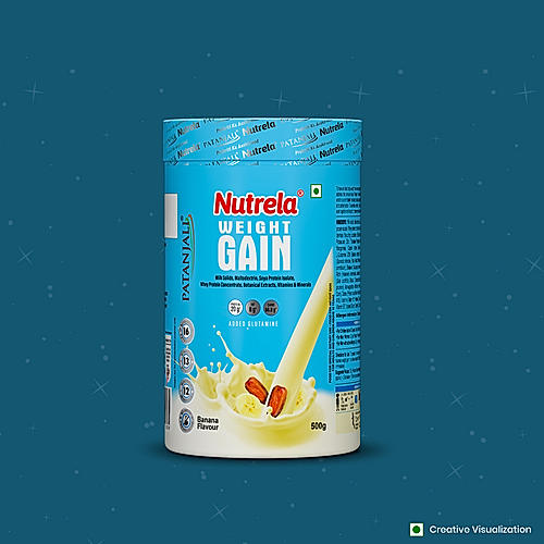 Patanjali Nutrela Weight Gain - Banana Flavor - 500g (Pack of 1)