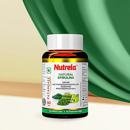 Patanjali Nutrela Natural Spirulina 60 Tablets (Pack of 1)