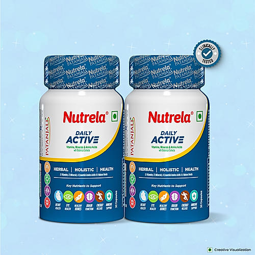 Patanjali Nutrela Daily Active Multivitamin 30 X 2 Capsules (Pack of 2)