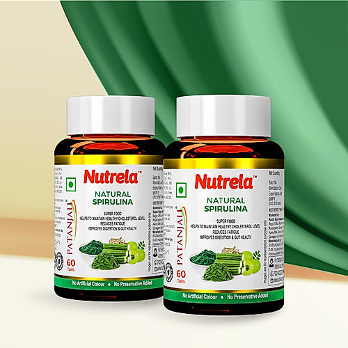 Patanjali Nutrela Natural Spirulina 60 X 2 Tablets (Pack of 2)