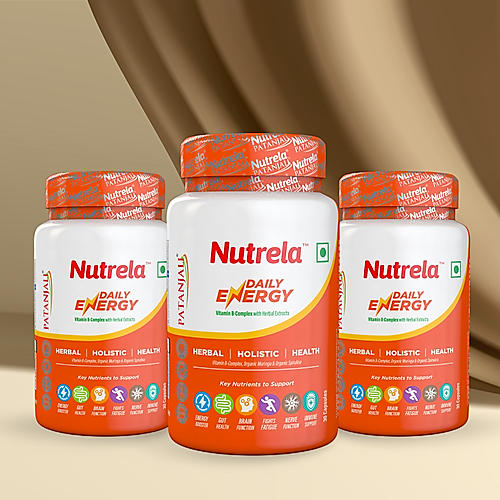 Patanjali Nutrela Daily Energy - Organic B Complex 30 X 3 Capsules (Pack of 3)