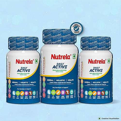 Patanjali Nutrela Daily Active Multivitamin 30 X 3 Capsules (Pack of 3)