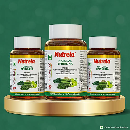 Patanjali Nutrela Natural Spirulina 60 X 3 Tablets (Pack of 3)