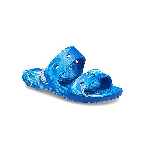 CROCS BLUE UNISEX MARBLED FLIP FLOPS