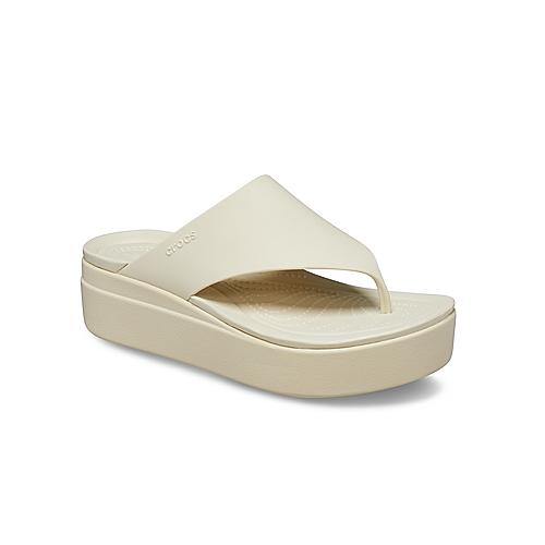 CROCS BEIGE WOMEN BROOKLYN FLIP FLOPS