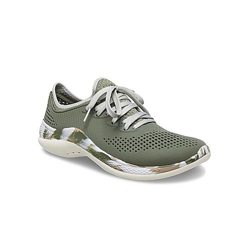 CROCS GREEN MEN LITERIDE 360 MARBLED PACER SNEAKERS