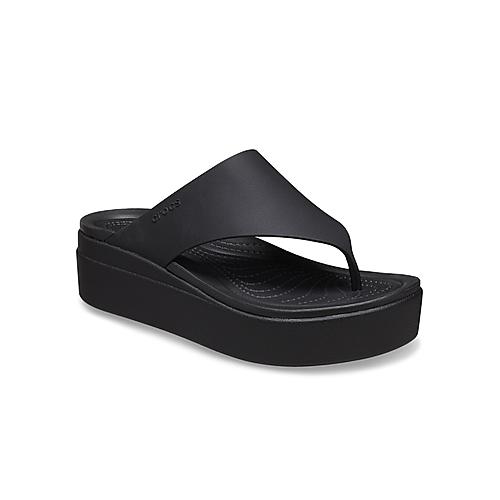 CROCS BLACK WOMEN BROOKLYN FLIP FLOPS