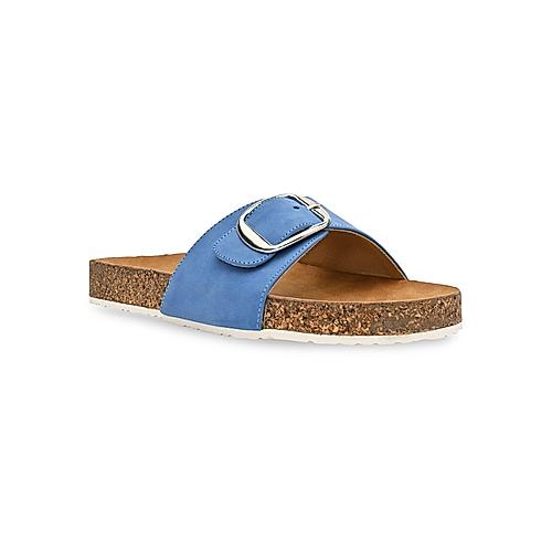 Rocia Blue Women Casual Flat Sliders