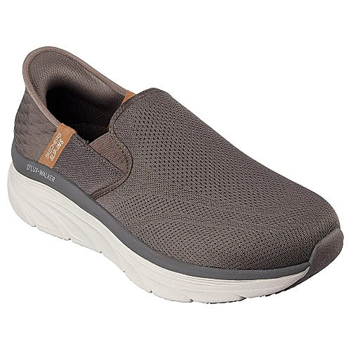 SKECHERS BROWN MENS D'LUX WALKER - ORFORD