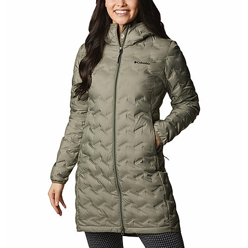 Columbia Womens Olive Omni-Heat Reflective Delta Ridge II Long Down Jacket