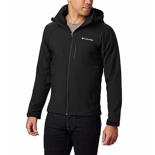 Columbia Mens Black Omnishield Cascade Ridge III Softshell Water and Wind Resistant Jacket