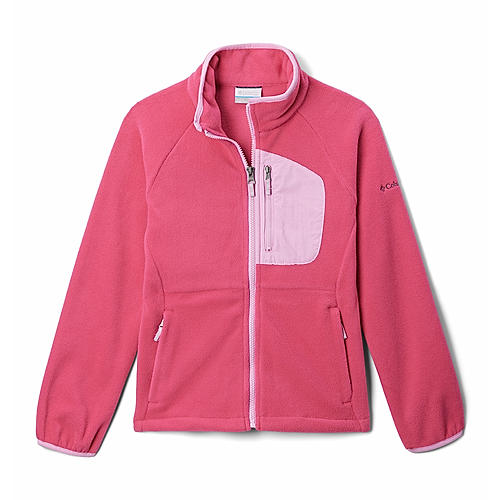Columbia Kids Unisex Pink Fast Trek III Fleece Full Zip Jacket 