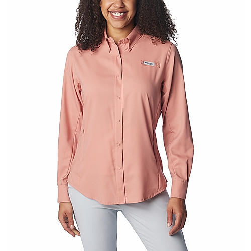 Columbia Women Pink Tamiami II Long Sleeve Shirt 