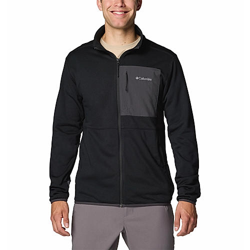 Columbia Mens Black Omni-Wick Columbia Hike Full Zip II Fleece Jacket