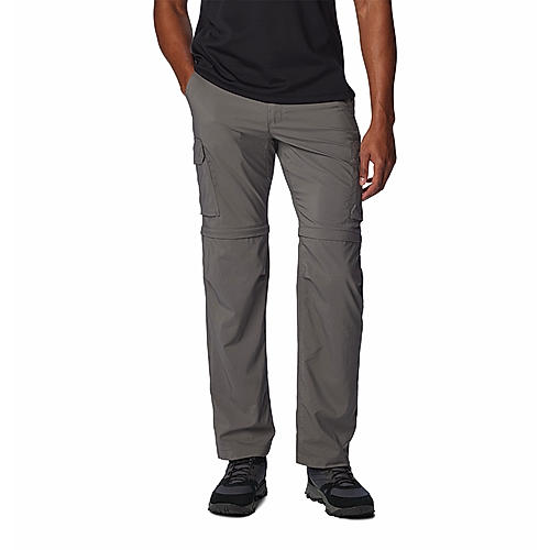 Columbia Mens Grey Omni-Shade Silver Ridge Utility Convertible Pant