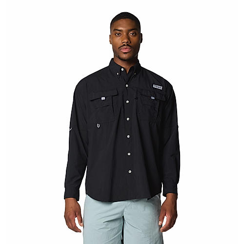 Columbia Mens Black Omni-Shade Bahama II Long Sleeve Shirt