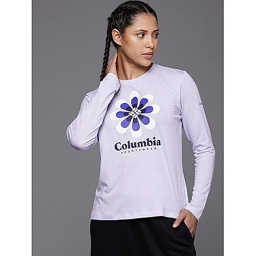 Columbia Womens Purple Trek Relaxed Long Sleeve Tshirt