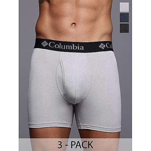 Columbia Mens Multi Performance Cotton Stretch Solid Boxer Brief Pack of 3