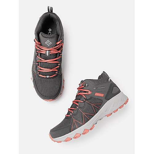 Columbia Women Grey Peakfreak II Mid Outdry Shoes (Complete Waterproof)