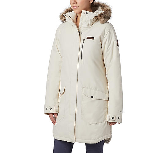 Columbia Women White Suttle Mountain Long Insulated Jacket