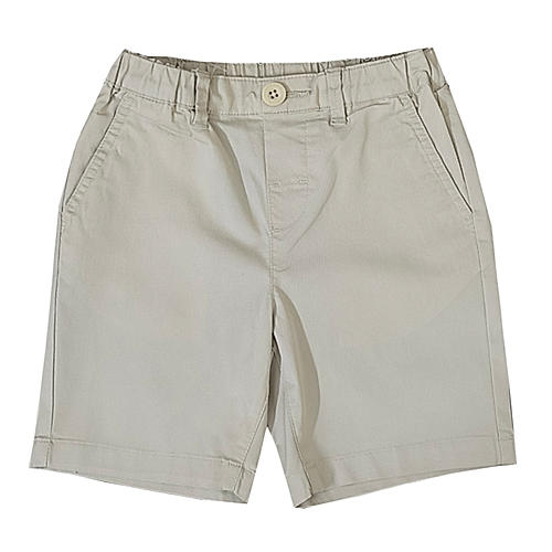 Junior Twill Mid Rise Comfort Elastic Waist Cool Feeling Shorts