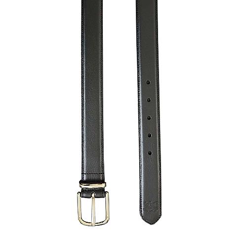 Men's Leather Dress Belt with Metal Loop Closure