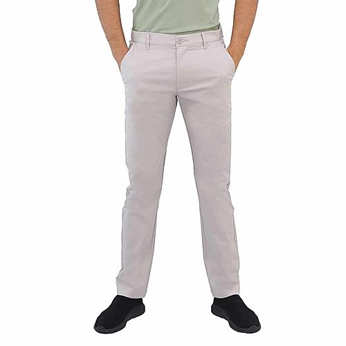 Men's Slim Fit Easy Care Khaki Pants in Cotton Twill Blend