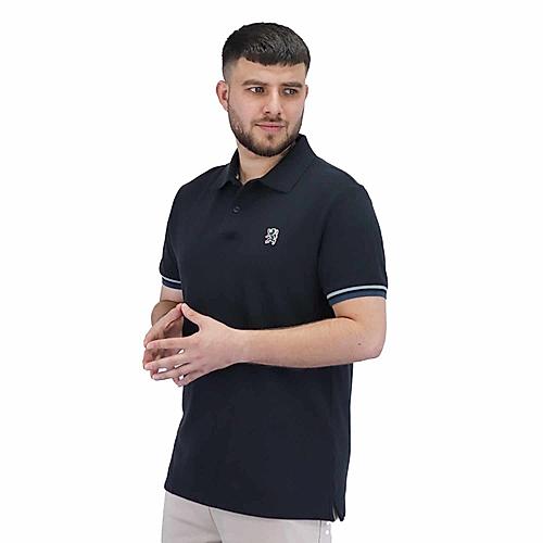 Men's Performance Slim Fit Lion Embroidery Solid Polo