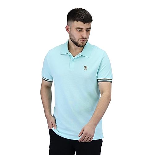 Men's Performance Slim Fit Lion Embroidery Solid Polo