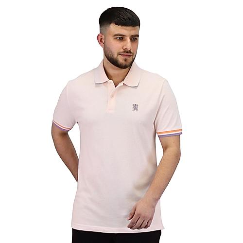 Men's Performance Slim Fit Lion Embroidery Solid Polo