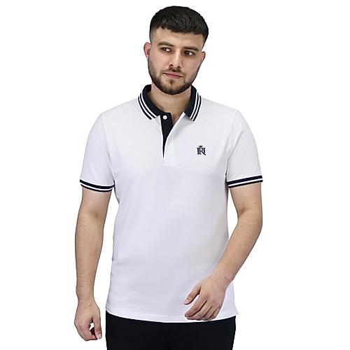 Men's Pique Flat Knit Collar Short Sleeve Thematic Slim Fit Embroidery Bold Polo