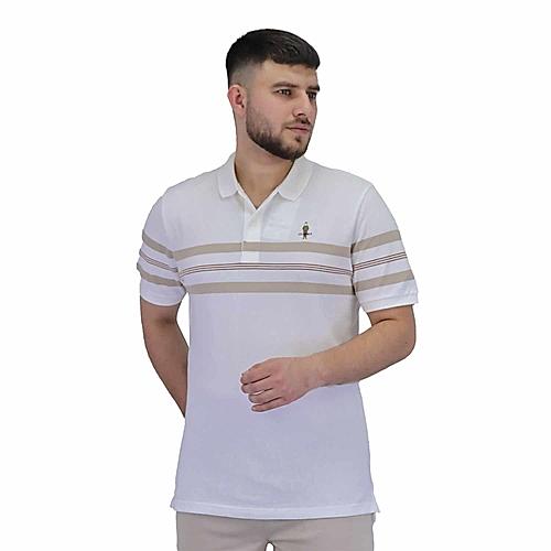 Men's Pique Flat Knit Collar Short Sleeve Thematic Slim Fit Embroidery Bold Polo