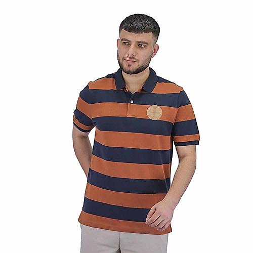 Men's Pique Flat Knit Collar Short Sleeve Thematic Slim Fit Embroidery Bold Polo