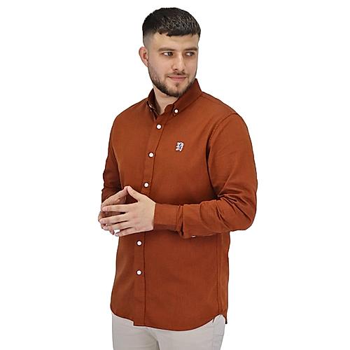 Men's Cotton Oxford Full Opening Long Sleeve Slim Fit  Shirt