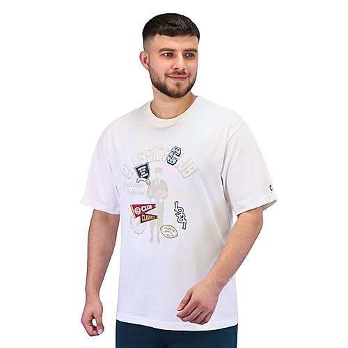 Men's Crew Neck Short Sleeve Relaxed Fit Classic Logo Print Tee