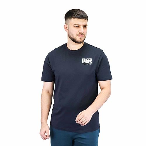 Men's Cotton Jersey Crew Neck  Slim Fit Message Print Tee