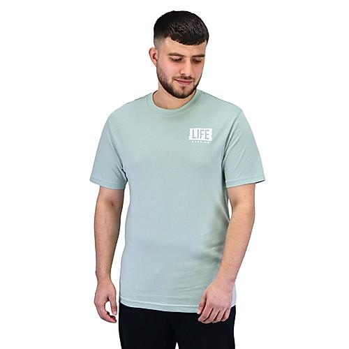 Men's Cotton Jersey Crew Neck  Slim Fit Message Print Tee